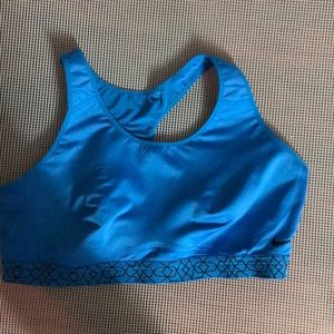 Blue Nike sports bra size XL